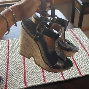 Frye wedges, size 9, 4 inch heel